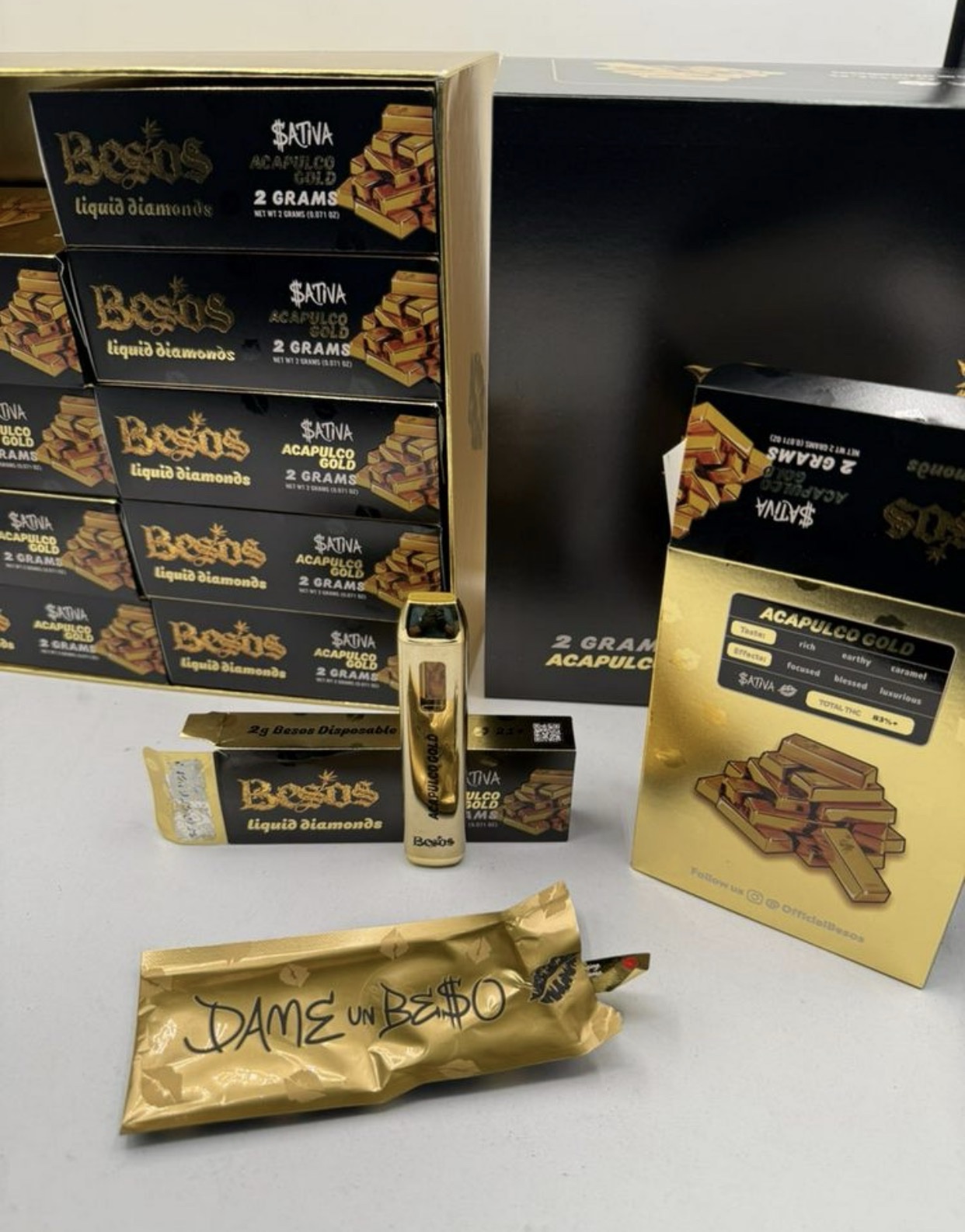 Besos 2G Disposable Acapulco Gold Edition - Image 2
